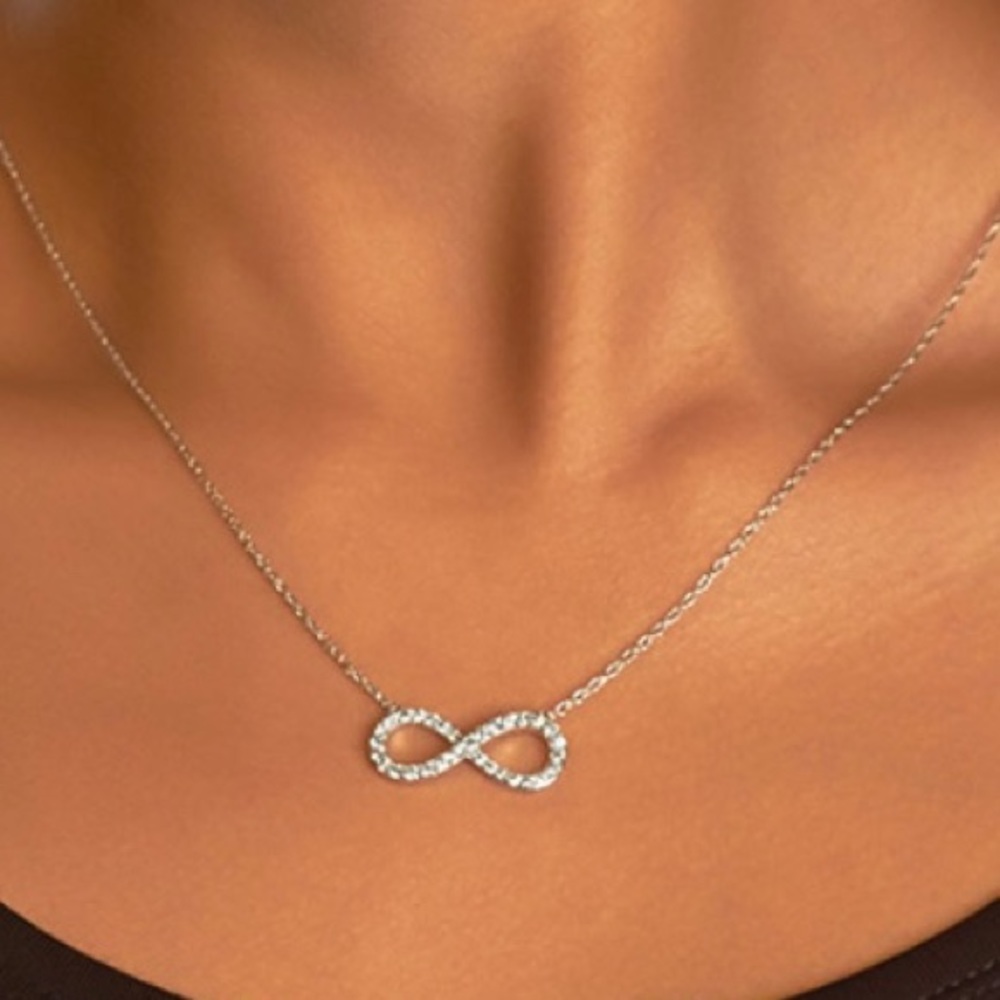 Love Infinity Diamond Pendant Necklace